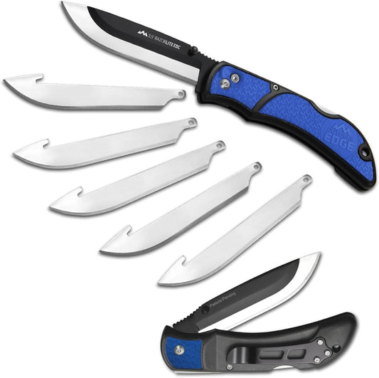 OUTDOOR EDGE 3.5" RazorLite EDC Knife. Pocket Knife with 6 Replaceable Blades