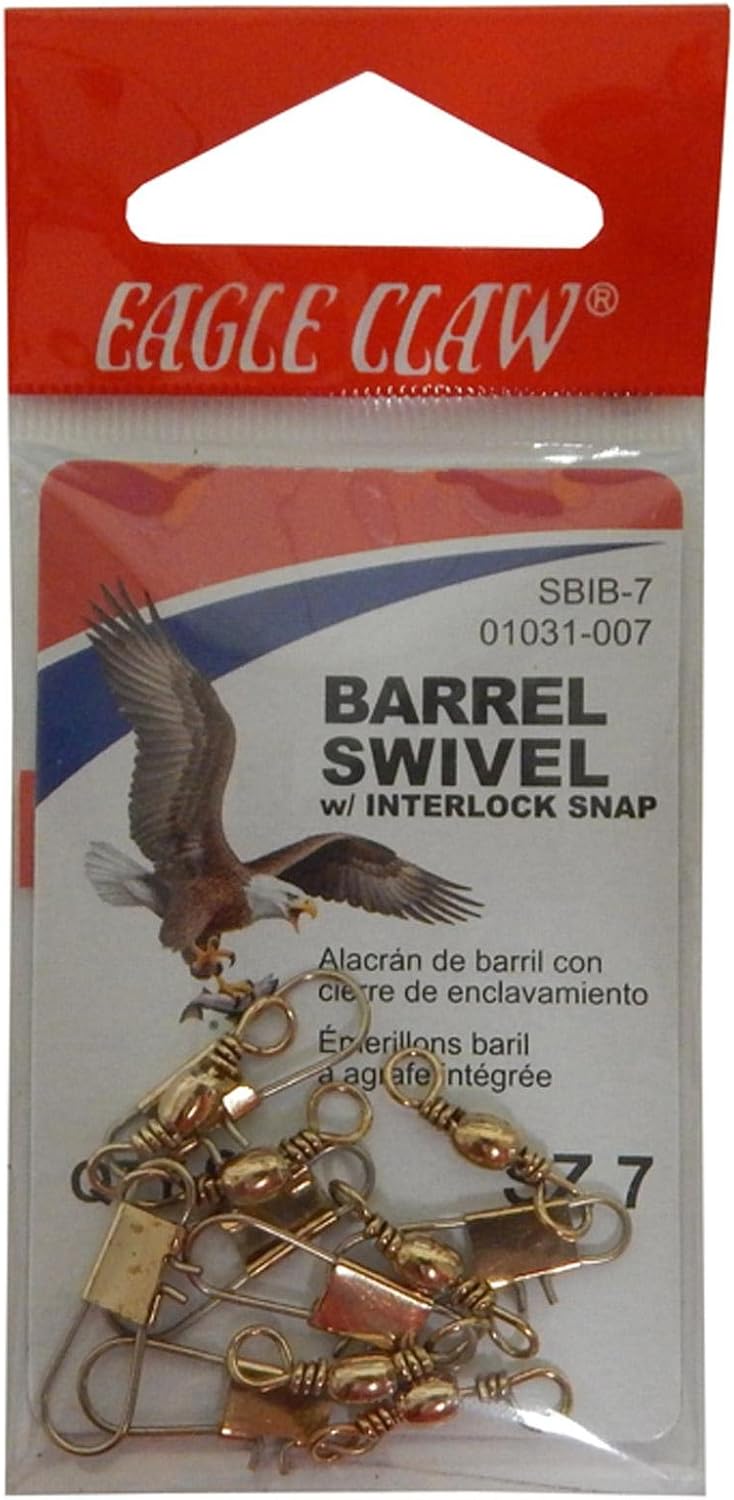 Eagle claw barrel swivel size 7, 6pk - 70994