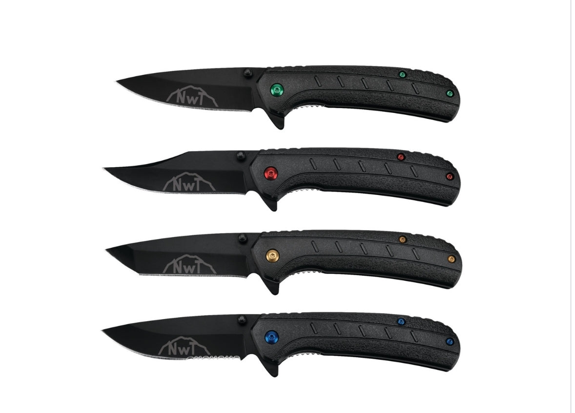 Northwest trail 4 pk. Assisted Open Pocket Knife Set - W9379