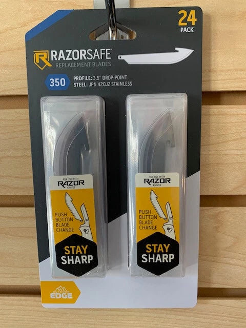 Outdoor edge 3.5" replacement blades 24 pack - RR35-24