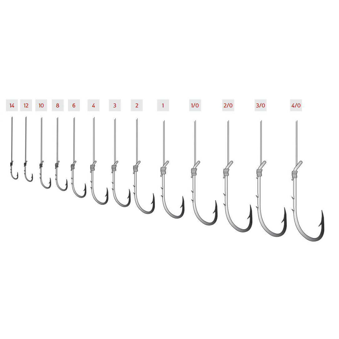 P-Line Snelled Baitholder Hook - Bronze, Size 10, 6pk - 12010