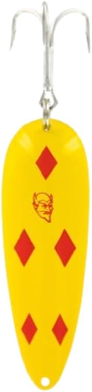 Daredevle spoon lure - Yellow/red diamonds 1/4 oz