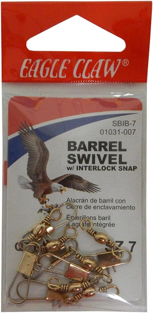 Eagle claw barrel swivel size 7, 6pk - 70994