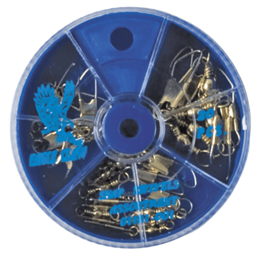 Eagle claw barrel swivel assortment, 20 pk - 70598