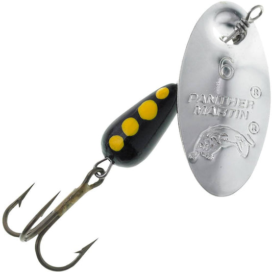 Panther Martin black with silver spinner - 1/4 oz - 31214