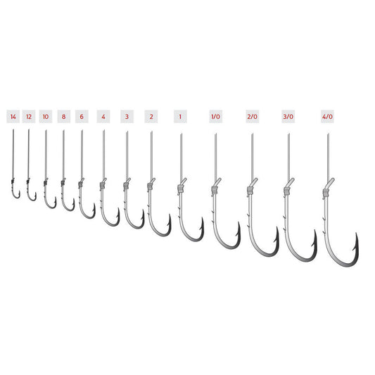 P-Line Snelled Baitholder Hook - Bronze, Size 4, 6pk